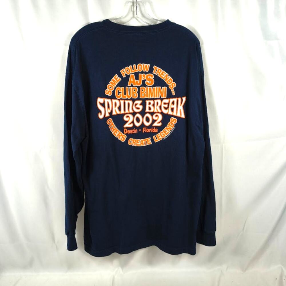 AJ's Club Destin Florida XL 2002 Spring Break Long Sleeve Alstyle - Picture 4 of 6